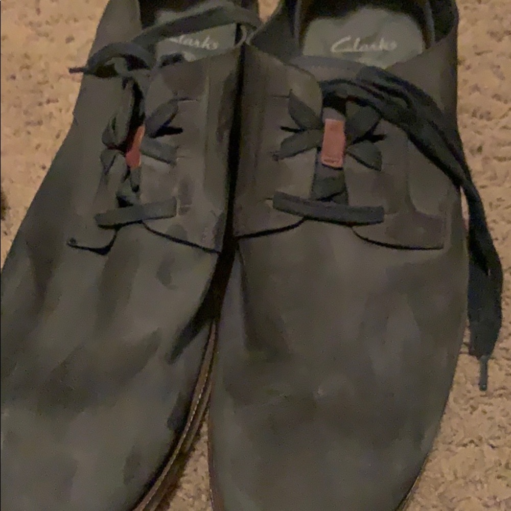 Clark blue suede